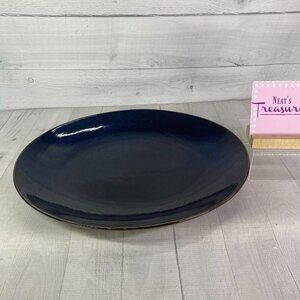 Thomas O'Brien VINTAGE MODERN BLUE All Cobalt Concentric Rings 16" Oval Platter